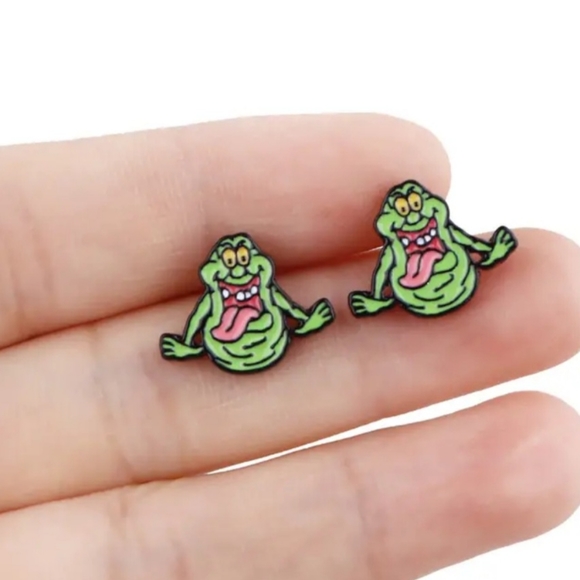 Boutique 9 Jewelry - Slimer Ghostbusters studs earrings